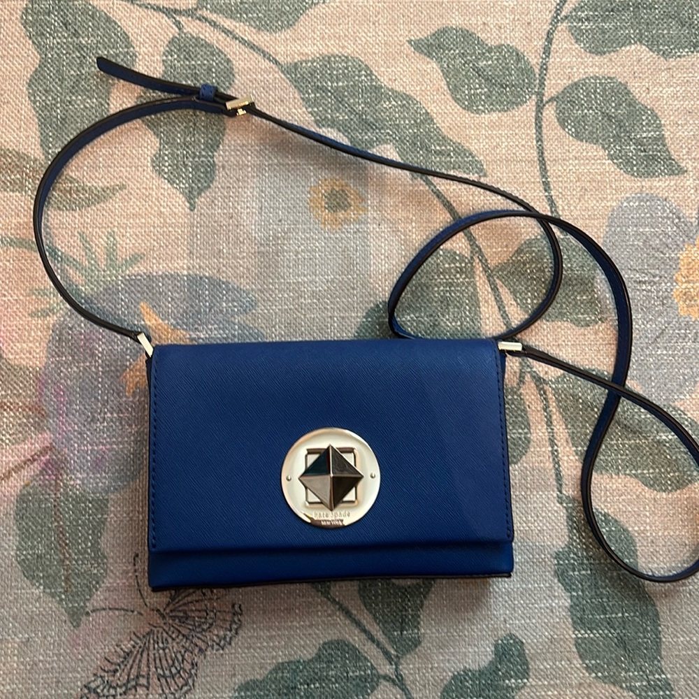 Royal blue Kate spade crossbody bag